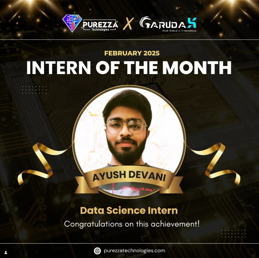 Ayush DevaniIntern of the Month pUrezza